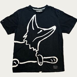 MENS AUTHENTIC Akoo T-SHIRT SIZE XL Black White Front & Back Hit Streetwear Rare